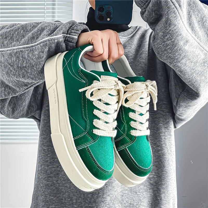 low top skateboard shoes men s trendy street style solid details 5