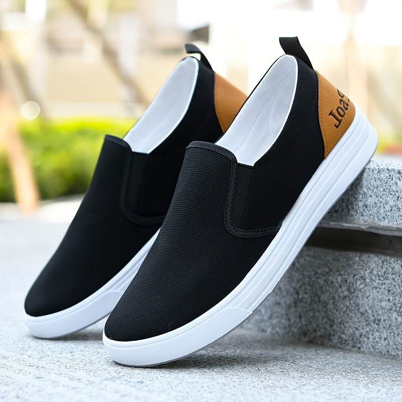 slip canvas shoes men s solid color simple style comfy non details 0