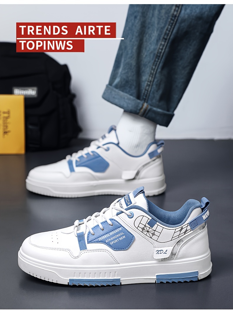 color block skateboard shoes men s trendy street style comfy details 4