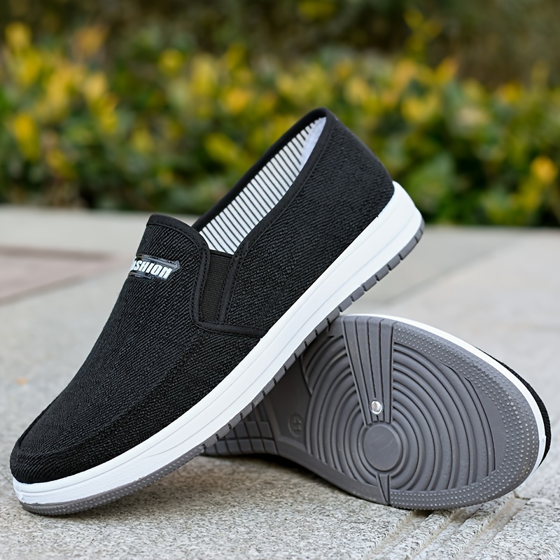 canvas skateboard shoes men s solid color breathable slip details 2