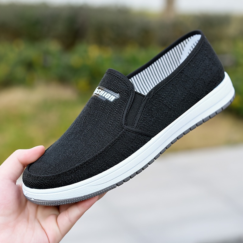 canvas skateboard shoes men s solid color breathable slip details 10