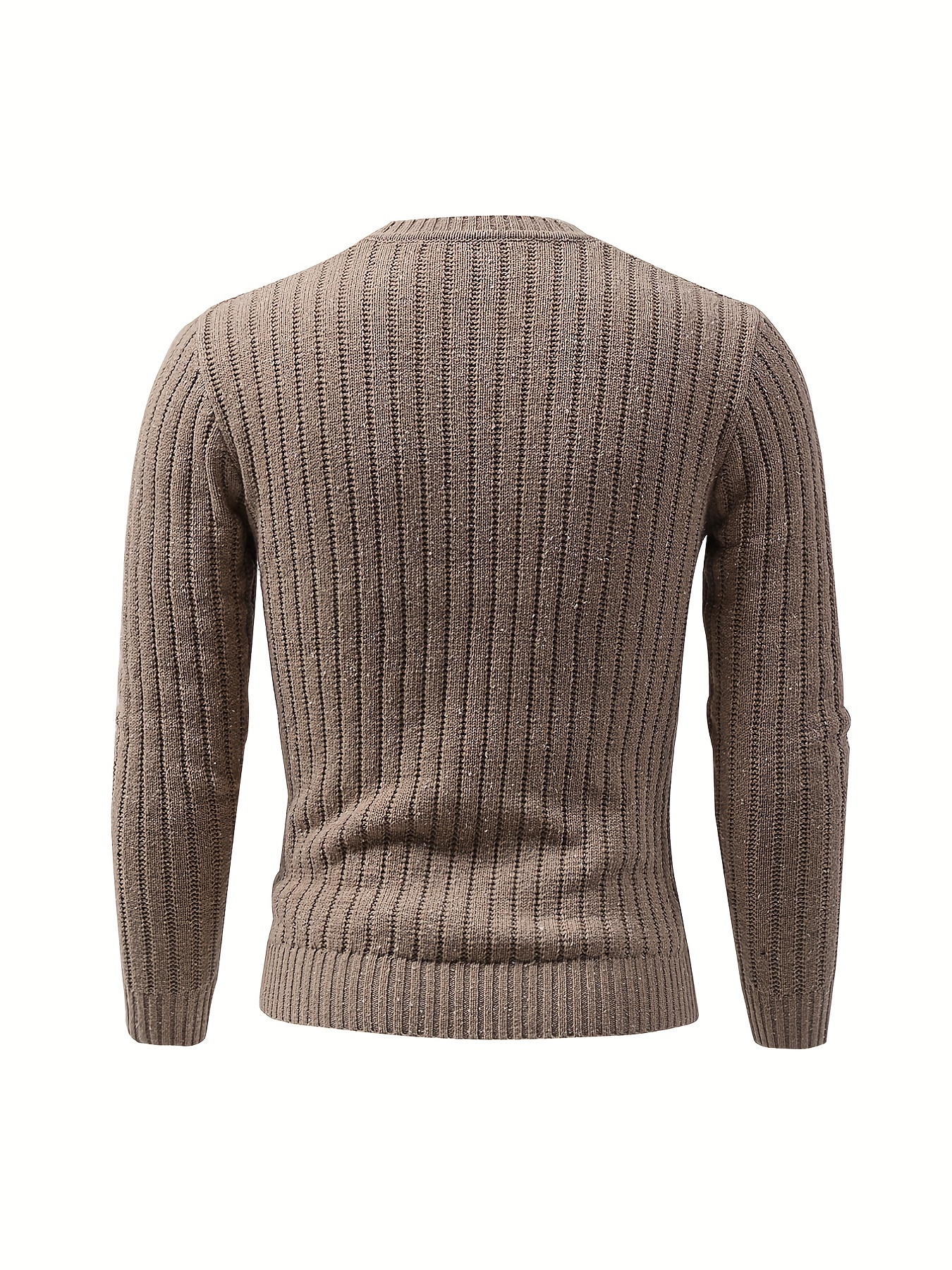 all match knitted cable sweater mens casual warm high stretch crew neck pullover sweater for men fall winter details 0