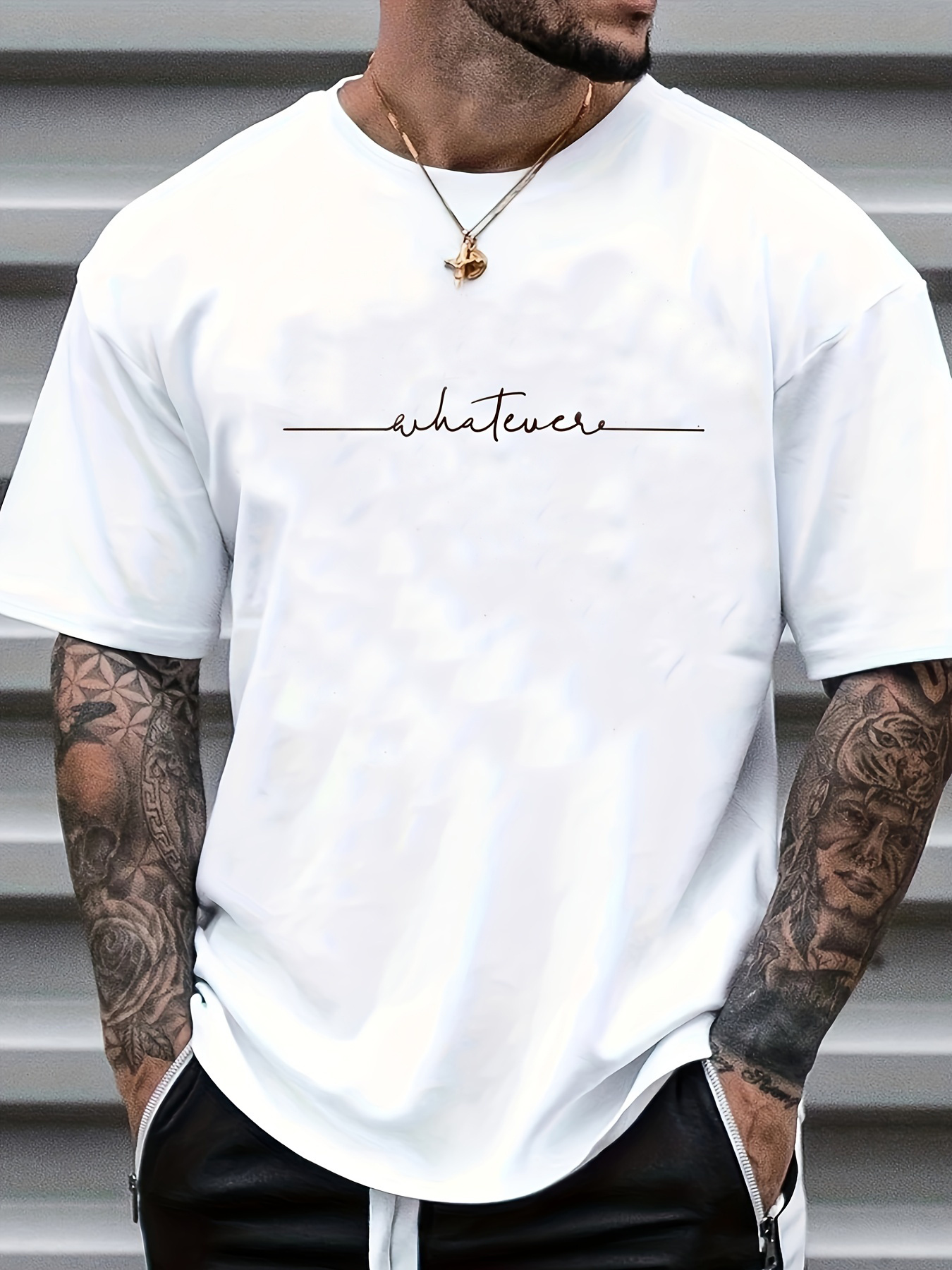 mens casual trendy letters graphic print comfortable crew neck short sleeve t shirts summer top tees details 0