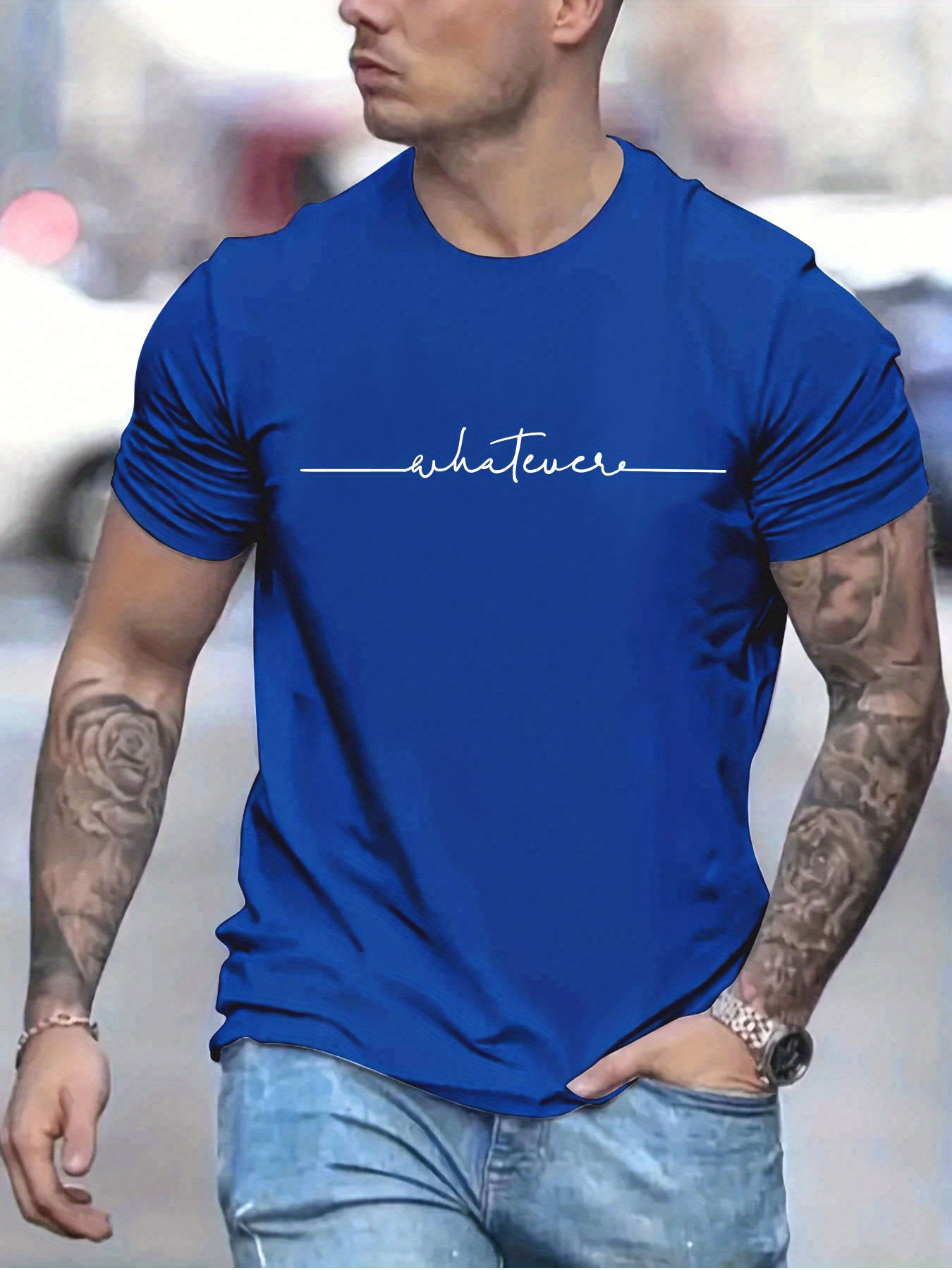 mens casual trendy letters graphic print comfortable crew neck short sleeve t shirts summer top tees details 2